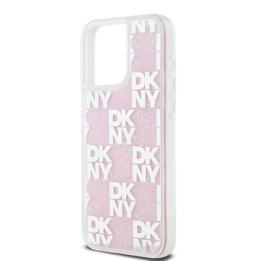 Original Case DKNY keménytok Liquid Glitter Multilogo DKHCP15XLCPEPP iPhone 15 Pro Max rózsaszín tok - 6