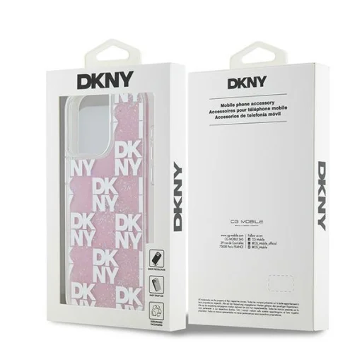 Original Case DKNY keménytok Liquid Glitter Multilogo DKHCP15XLCPEPP iPhone 15 Pro Max rózsaszín tok - 8