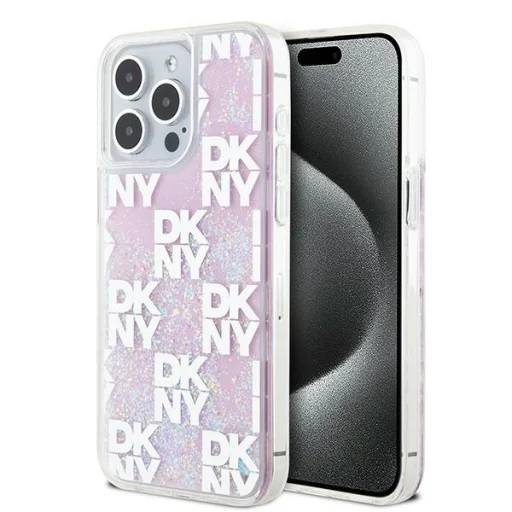 Original Case DKNY keménytok Liquid Glitter Multilogo DKHCP15XLCPEPP iPhone 15 Pro Max rózsaszín tok - 1