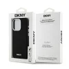 Eredeti DKNY kemény tok folyékony szilikon kis fém logóval MagSafe DKHMP14LSMCHLK iPhone 14 Pro fekete tok thumbnail