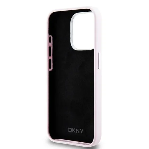 Eredeti DKNY tok kemény tok Liquid Silicone Small Metal Logo MagSafe DKHMP14LSMCHLP iPhone 14 Pro rózsaszín tok - 7