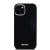  iPhone 14/15/13 Fekete Eredeti DKNY kemény tok folyékony szilikonból, kis fém logóval, MagSafe kompatibilis, DKHMP14SSMCHLK thumbnail