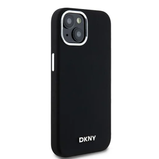  iPhone 14/15/13 Fekete Eredeti DKNY kemény tok folyékony szilikonból, kis fém logóval, MagSafe kompatibilis, DKHMP14SSMCHLK - 4