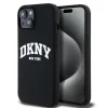 Original Case DKNY hardcase Liquid Silicone White Printed Logo MagSafe DKHMP15MSNYACH iPhone 14 Plus/15 Plus tok fekete - 1