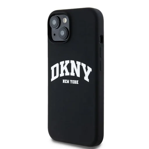 Original Case DKNY hardcase Liquid Silicone White Printed Logo MagSafe DKHMP15MSNYACH iPhone 14 Plus/15 Plus tok fekete - 2