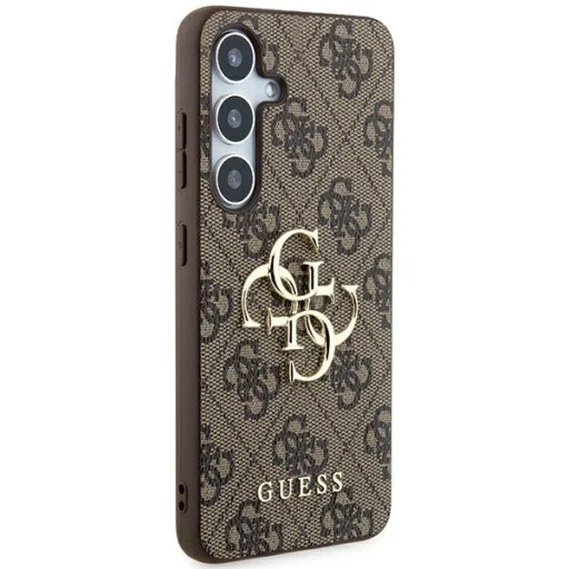 Original Case GUESS - hardcase 4G Big Metal Logo GUHCSA554GMGBR for Samsung Galaxy A55 Barna tok - 4