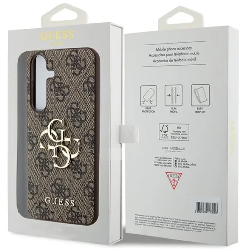 Original Case GUESS - hardcase 4G Big Metal Logo GUHCSA554GMGBR for Samsung Galaxy A55 Barna tok - 8