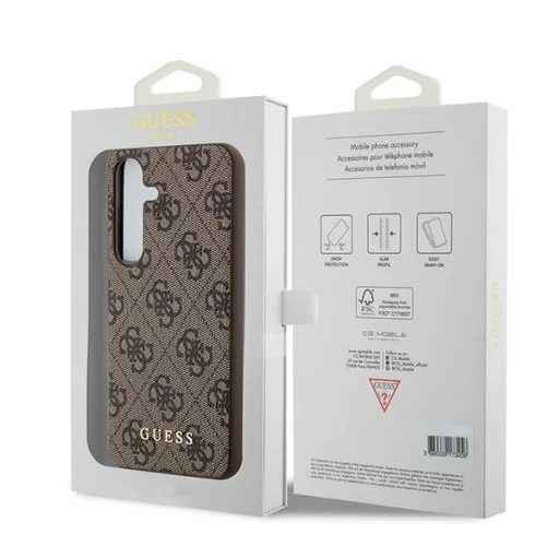 Original Case GUESS - hardcase 4G Metal Gold Logo GUOHCSA35G4GFBR for Samsung Galaxy A35 barna tok - 8
