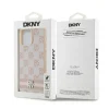Original Case DKNY bőrtok kockás mono mintával és nyomtatott csíkokkal DKHCP14XPCPTSSP iPhone 14 Pro Max rózsaszín tok thumbnail