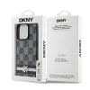 Original Case DKNY keménytok Bőr Kockás Mono Minta és Nyomtatott Csíkok DKHCP15XPCPTSSK iPhone 15 Pro Max fekete tok thumbnail