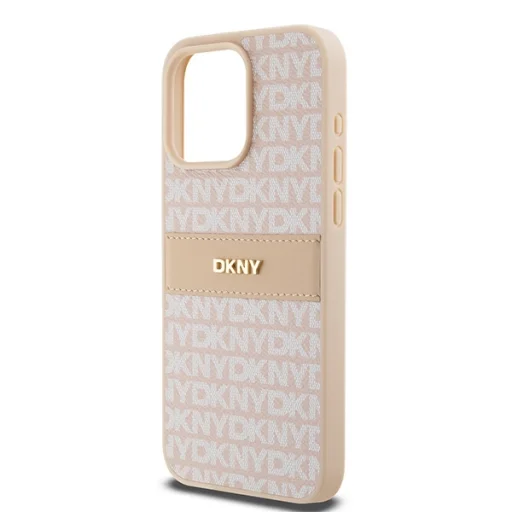 Original Case DKNY hardcase bőr Mono Stripe & Metal Logo DKHCP15XPRTHSLP iPhone 15 Pro Max tok rózsaszín - 6