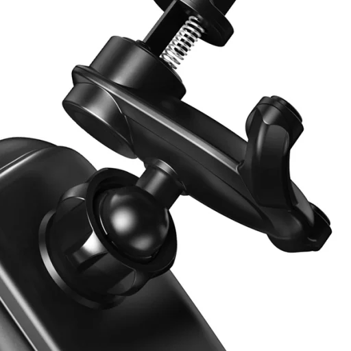 Baseus Rock Solid autós telefontartó elektromos zárhatósággal és vezeték nélküli Qi töltéssel fekete (WXHW01-01) - 3