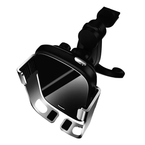 Baseus Rock Solid autós telefontartó elektromos zárhatósággal és vezeték nélküli Qi töltéssel ezüst (WXHW01-0S) - 3