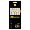 Baseus Portman 3in1 Micro USB/ Lightning/ Type-C kábel 2A 1.2m arany thumbnail