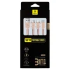 Baseus Portman 3in1 Micro USB/ Lightning/ Type-C kábel 2A 1.2m rózsa arany thumbnail