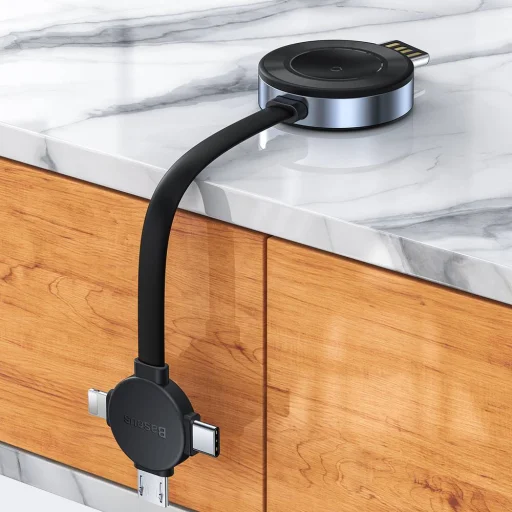 Baseus Star Ring 4in1 töltő szürke - 8