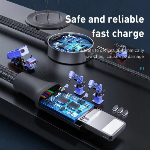 Baseus Star Ring 4in1 töltőkábel 2A/ 1.2m szürke - 5