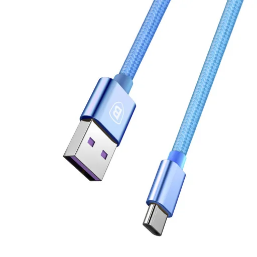 Baseus Huawei Type-C gyorstöltésre alkalmas kábel 5A 1m kék - 6