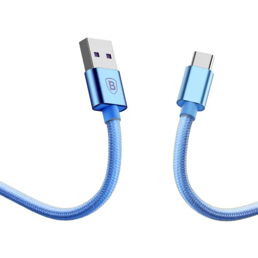 Baseus Huawei Type-C gyorstöltésre alkalmas kábel 5A 1m kék - 4