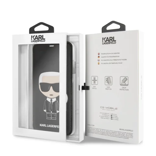 Karl Lagerfeld fliptok iPhone XS MAX fekete - 2