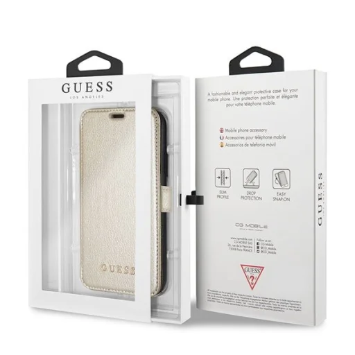 Guess Iridescent Fliptok iPhone X/XS arany színben - 6