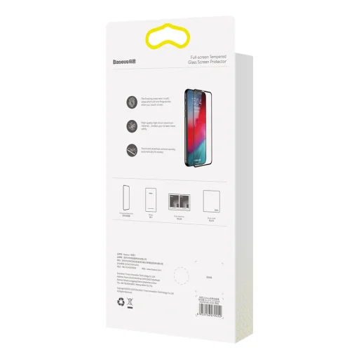 iPhone 11 Pro Max 6.5/ iPhone Xs Max Baseus 3D kijelzővédő üvegfólia fekete - 8
