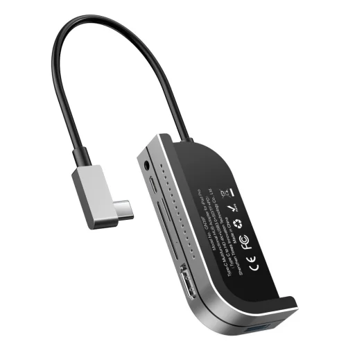 Baseus USB HUB Type-C - HDMI/TF - SD kártyaolvasó/ USB Type-C PD/ 3.5 mm szürke (CAHUB-WJ0G) - 2