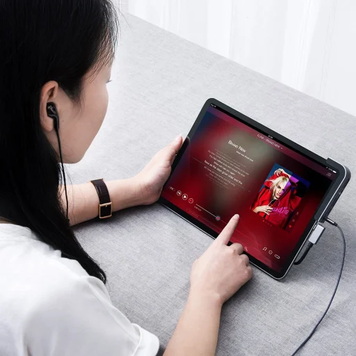 Baseus USB HUB Type-C - HDMI/TF - SD kártyaolvasó/ USB Type-C PD/ 3.5 mm szürke (CAHUB-WJ0G) - 16