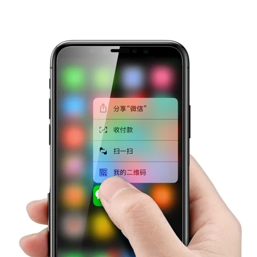 Baseus Ultravékony kijelzővédő üvegfólia iPhone 11 Pro/XS/X fehér kerettel - 4