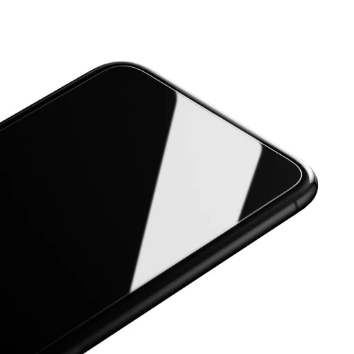 Baseus Ultravékony kijelzővédő üvegfólia iPhone 11 Pro/XS/X fehér kerettel - 5