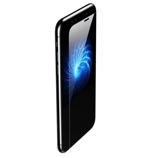 Baseus Ultravékony kijelzővédő üvegfólia iPhone 11 Pro/XS/X fehér kerettel - 1