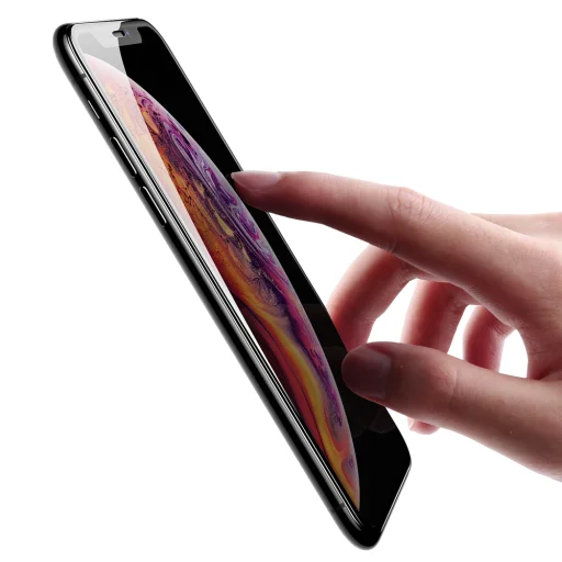 iPhone 11 Pro Max 6.5/ iPhone Xs Max Baseus 3D kijelzővédő üvegfólia fekete - 5