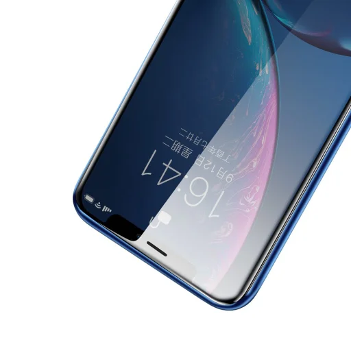 Baseus Diamond 3D kijelzővédő 9H üvegfólia iPhone XR/ iPhone 11 6.1 fekete - 5