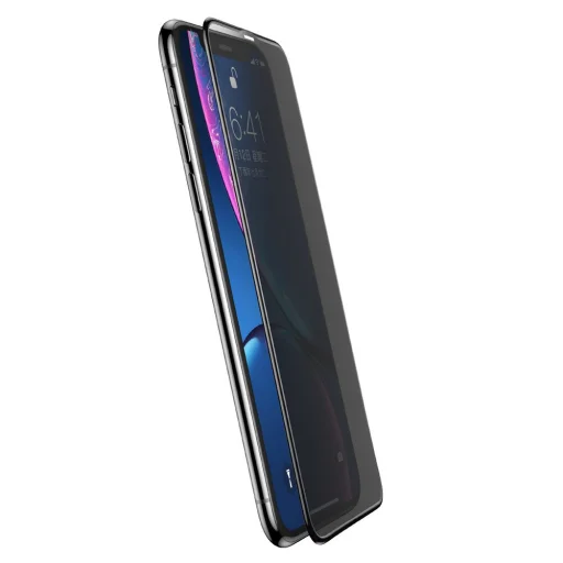 Baseus Diamond 3D kijelzővédő 9H üvegfólia iPhone XR/ iPhone 11 6.1 fekete - 1