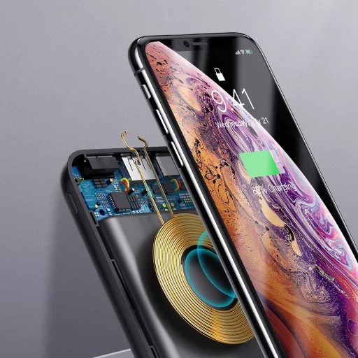 Baseus Mini S powerbank 10000mAh 18W Qi vezeték nélküli töltéssel 10W fehér (PPXFF10W-02) - 16