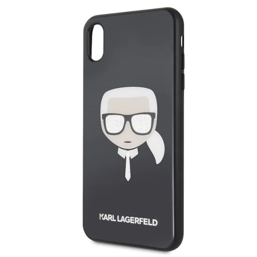 Karl Lagerfeld Iconic iPhone XS MAX fekete flitteres - 3