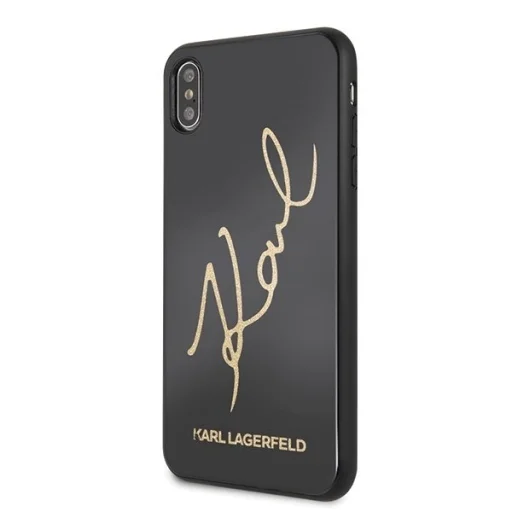 Karl Lagerfeld Signature tok iPhone XS MAX flitteres fekete (KLHCI65DLKSBK) - 2