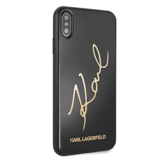 Karl Lagerfeld Signature tok iPhone XS MAX flitteres fekete (KLHCI65DLKSBK) - 5