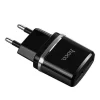 HOCO hálózati töltő adapter 2xUSB 2.4A fekete thumbnail