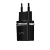 HOCO hálózati töltő adapter 2xUSB 2.4A fekete thumbnail