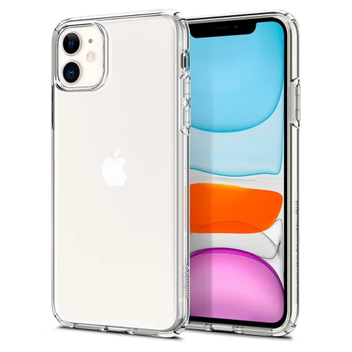 iPhone 11 Spigen Liquid Crystal flexibilis TPU gél tok áttetsző - 12