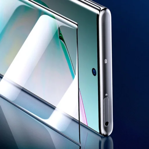 Samsung Note 10 Baseus 0.15 mm anti-explosion ívelt PET kijelzővédő puha fólia fekete - 11
