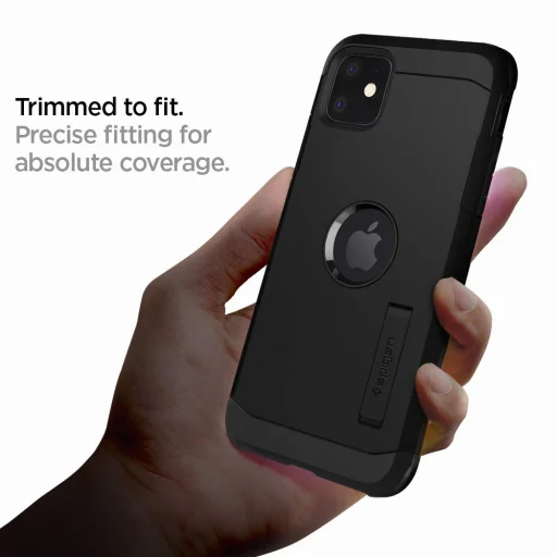 iPhone 11 tok Spigen Tough Armor kihajtható támasszal fekete - 4