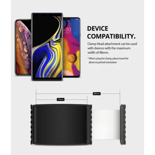 Ringke Clamp Car CD nyílásba autós telefontartó fekete színben univerzális telefon tartó - 5