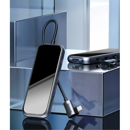 Baseus Multifunkciós USB Type-C HUB 4x2.0 USB sötétszürke - 7