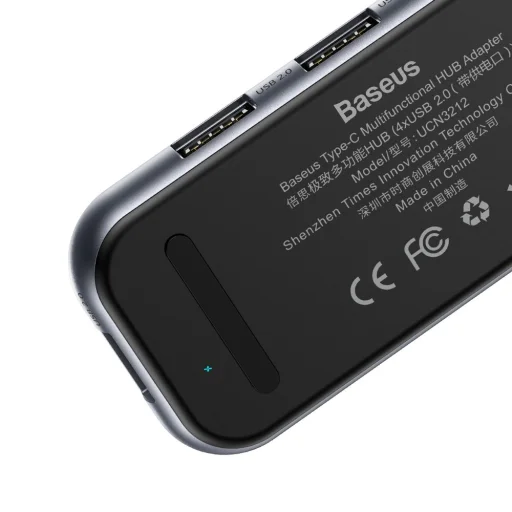 Baseus Multifunkciós USB Type-C HUB 4x2.0 USB sötétszürke - 4