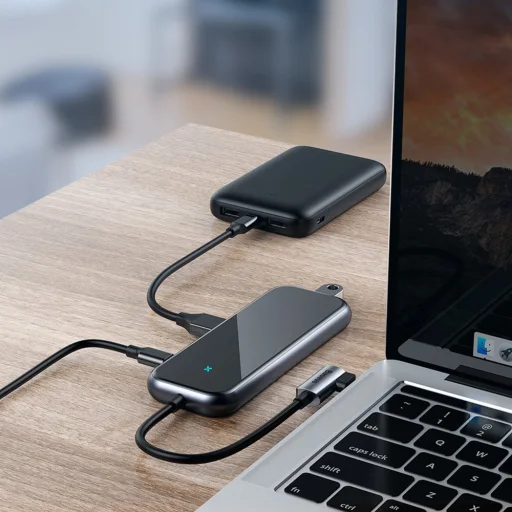 Baseus Multifunkciós USB Type-C HUB 4x2.0 USB sötétszürke - 5