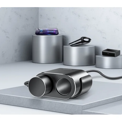 Baseus autós szivargyújtós töltő 80w + dual USB 3.1A fekete - 13