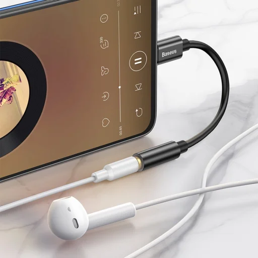 Baseus L54 USB-C/ 3.5 mm átalakító adapter fekete DAC - 8