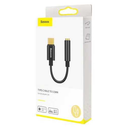 Baseus L54 USB-C/ 3.5 mm átalakító adapter fekete DAC - 2